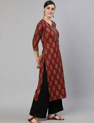 Women floral printed floral kurta 2