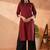 Women ethnic motifs embroidered kurta