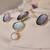 Blue pendant necklace set with matching earrings for women