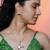 Purple crystal fish pendant necklace set with matching earrings for women
