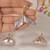 Purple crystal fish pendant necklace set with matching earrings for women