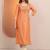 Women floral embroidered thread work chanderi silk kurta