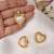 Pearl heart pendant necklace set with matching earrings for women