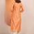 Women floral embroidered thread work chanderi silk kurta