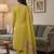 Yellow muga cotton jamdani salwar suit dress material
