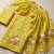 Yellow muga cotton jamdani salwar suit dress material