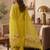 Yellow muga cotton jamdani salwar suit dress material