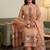 Peach muga cotton jamdani salwar suit dress material