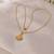 Evil eye scallop sea shell pendant necklace for women | anti-tarnish gold plated stainless steel