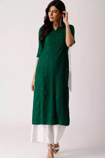 Women bandhani printed floral kurta