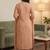Peach muga cotton jamdani salwar suit dress material