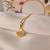 Evil eye scallop sea shell pendant necklace for women | anti-tarnish gold plated stainless steel