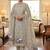 Grey muga cotton jamdani salwar suit dress material
