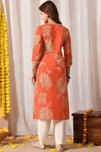 Women floral printed floral kurta