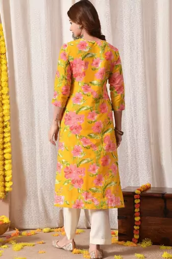 Women floral printed floral kurta