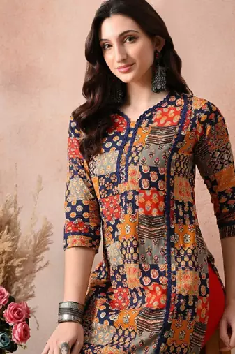Women floral printed block print kurta