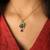 Enamel daisy flower pendant necklace with purple crystal drop | anti-tarnish gold plated