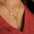 Asymmetric heart toggle bar lariat necklace for women | anti-tarnish gold plated y-chain