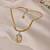Tropical monstera leaf pendant necklace for women | anti-tarnish gold plated stainless steel