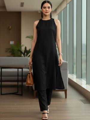 Women halter neck kurta 1