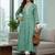 Women floral printed thread work floral kurta