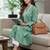 Women floral printed thread work floral kurta