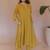 Zari embroidered cotton a-line calf length kurta