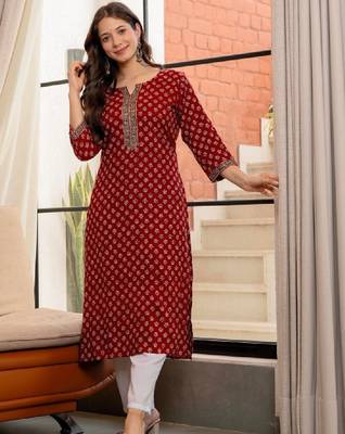 Women floral printed kurta 1