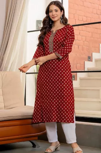 Women floral printed kurta