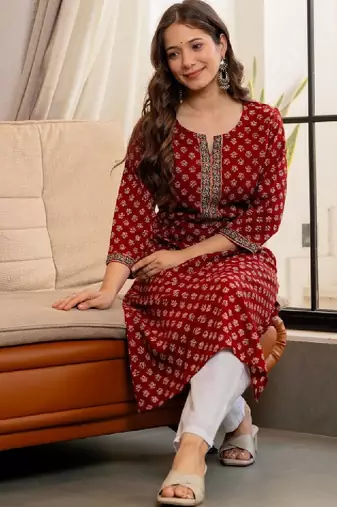 Women floral printed kurta