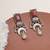 Rust & ivory drop earrings