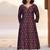 Women ethnic motifs printed thread work anarkali kurta