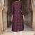 Women ethnic motifs printed thread work anarkali kurta
