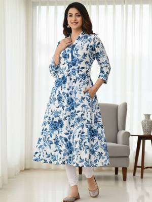 Women floral printed floral kurta 1