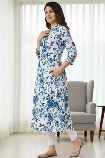 Women floral printed floral kurta