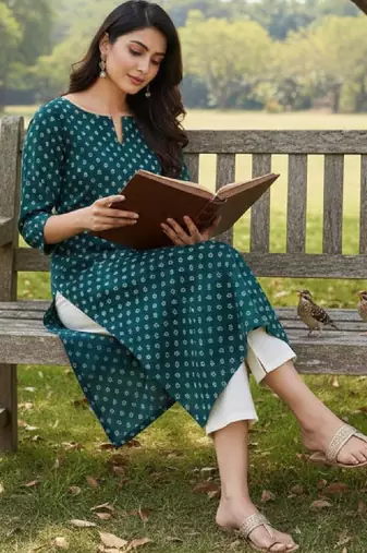 Women floral printed floral kurta