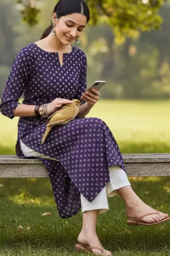 Women floral printed floral kurta