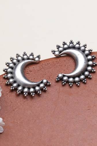 Crescent statement earrings
