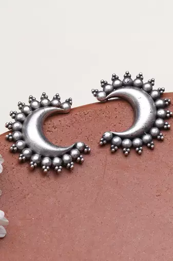 Crescent statement earrings