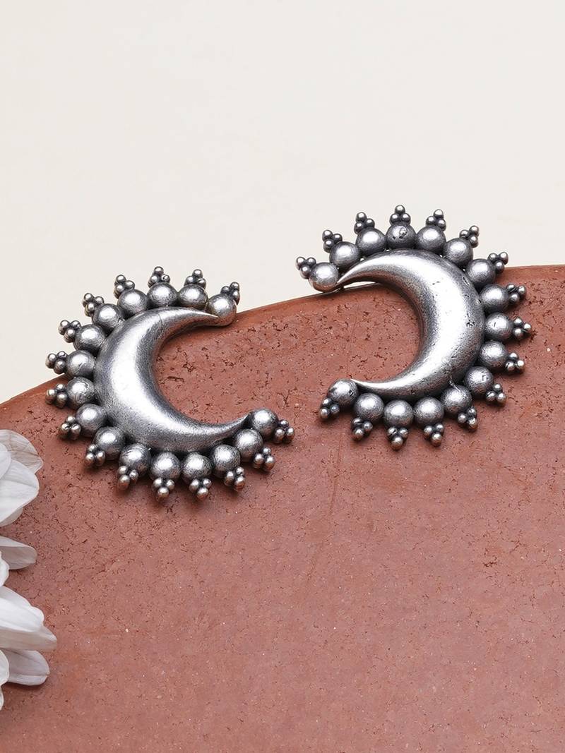 Crescent statement earrings