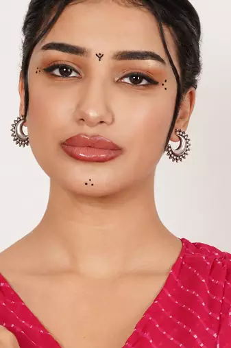Crescent statement earrings