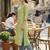 Women floral printed white romance kurta