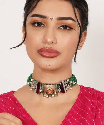 Floral braid choker 2