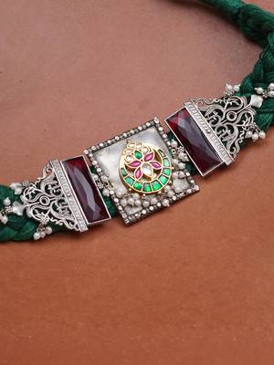 Floral braid choker 3
