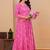 Women floral printed tiering anarkali kurta