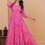 Women floral printed tiering anarkali kurta