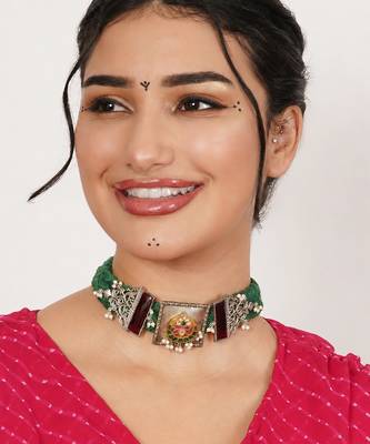 Floral braid choker 5