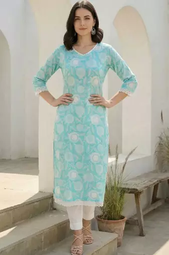 Women floral printed floral kurta