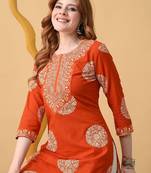 Women embroidered floral kurta