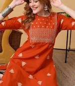 Women embroidered floral kurta